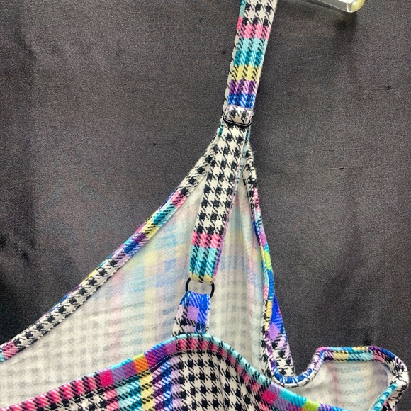 Torrid Black White Multicolor Houndstooth Checked Babydoll Tank Top Sz 3X - Picture 6 of 6